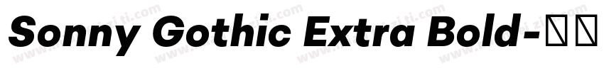 Sonny Gothic Extra Bold字体转换